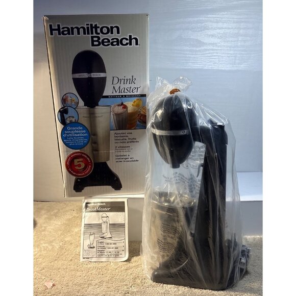 Hamilton Beach DrinkMaster Electric Drink Mixer Stainless Steel Cup Milkshake - Picture 1 of 8